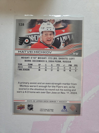 Matvei Michkov Upper Deck Series 1 #128 [Philadelphia Flyers]