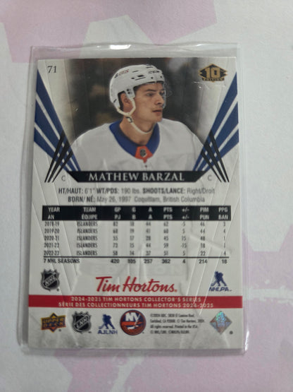 Mathew Barzal Upper Deck 10th Edition #71 [New York Islanders]