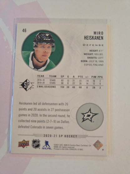 Miro Heiskanen SP Hockey #46 [Dallas Stars]