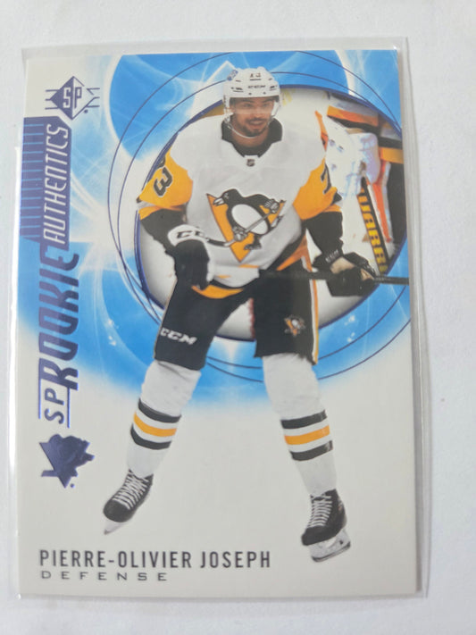 Pierre-Olivier Joseph Blue SP Hockey Rookie Authentics #107 [Pittsburgh Penguins]
