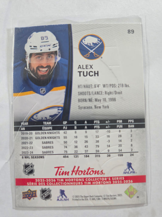 Alex Tuch Tim Hortons Upper Deck #89 [Buffalo Sabres]