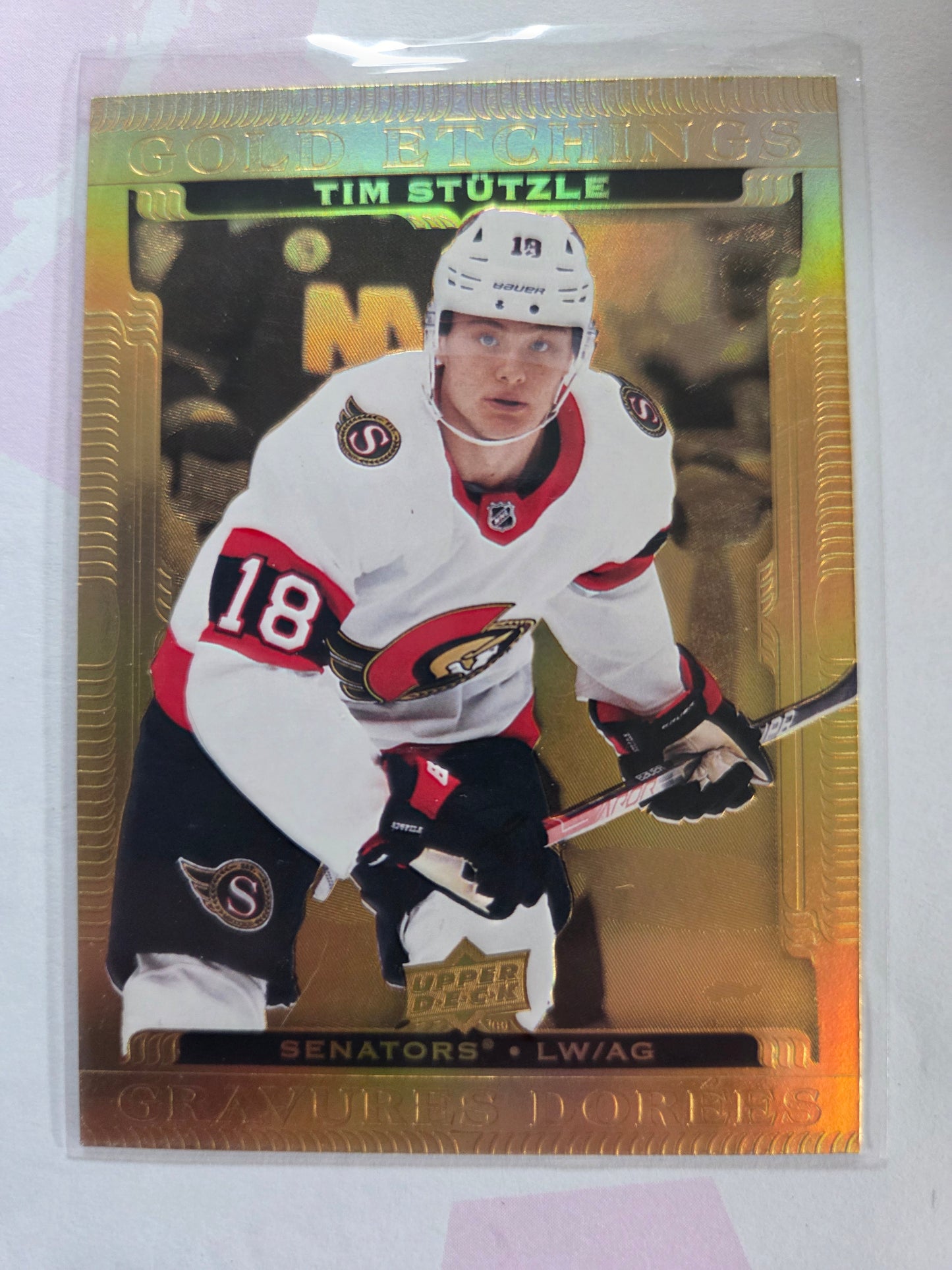 Tim Stützle Upper Deck Gold Etchings [Ottawa Senators]