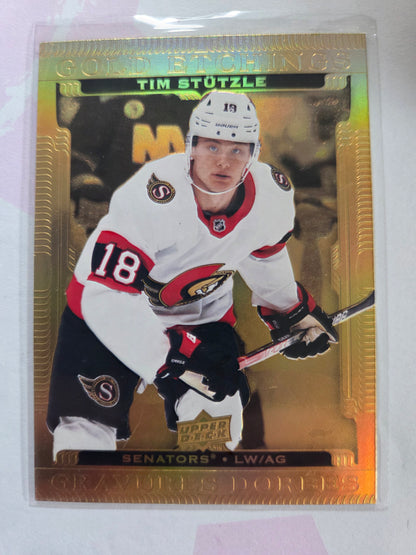 Tim Stützle Upper Deck Gold Etchings [Ottawa Senators]