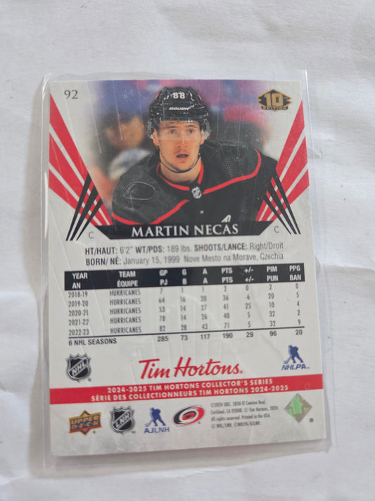 Martin Necas Upper Deck 10th Edition #92 [Carolina Hurricanes]