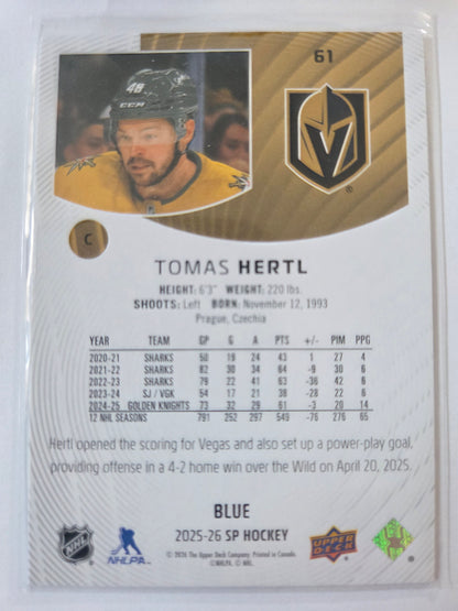 Tomas Hertl Blue SP Hockey #61 [Las Vegas Golden Knights]