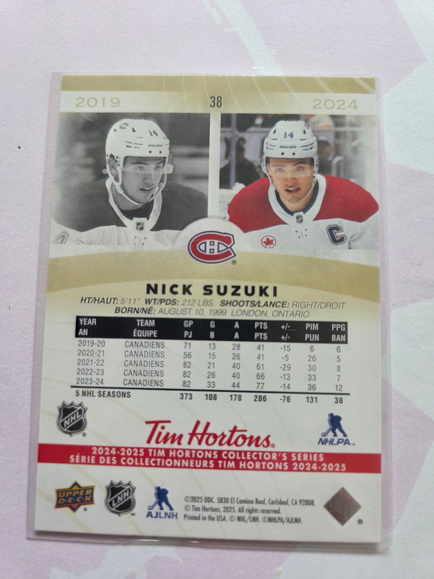 Nick Suzuki Tim Hortons Upper Deck #38 [Montreal Canadians]