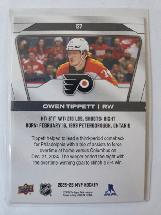 Owen Tippett Upper Deck MVP Hockey #137 [Philadelphia Flyers]