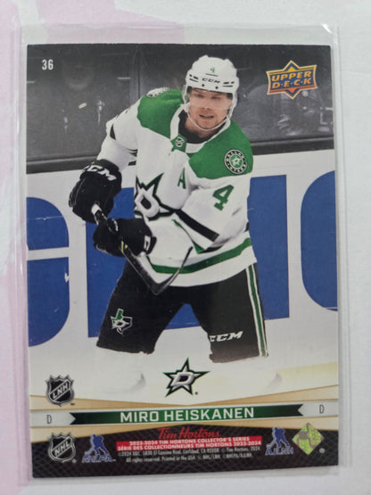 Jake Oettinger/Miro Heiskanen Upper Deck Tim Hortons #36 [Dallas Stars]