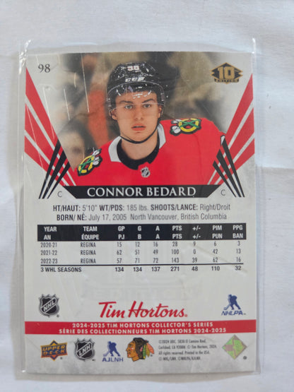Connor Bedard Upper Deck 10th Edition #98 [Chicago Blackhawks]