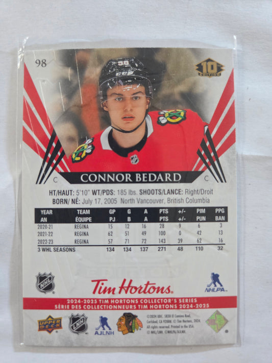 Connor Bedard Upper Deck 10th Edition #98 [Chicago Blackhawks]
