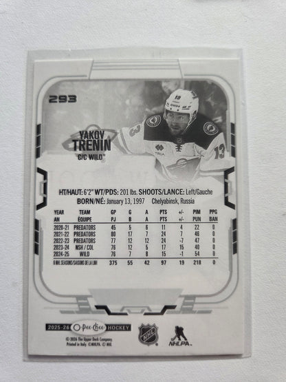 Yakov Trenin O-Pee-Chee Hockey #293 [Minnesota Wild]