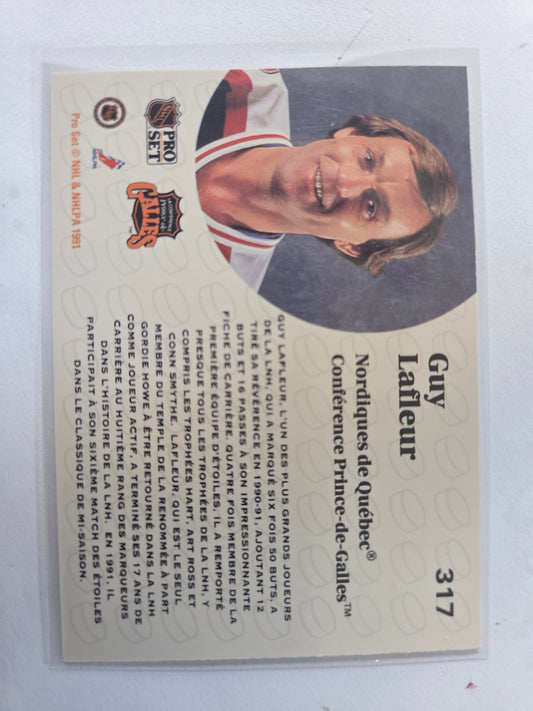 Guy Lafleur French NHL Pro Set #317 [Quebec Nordiques]