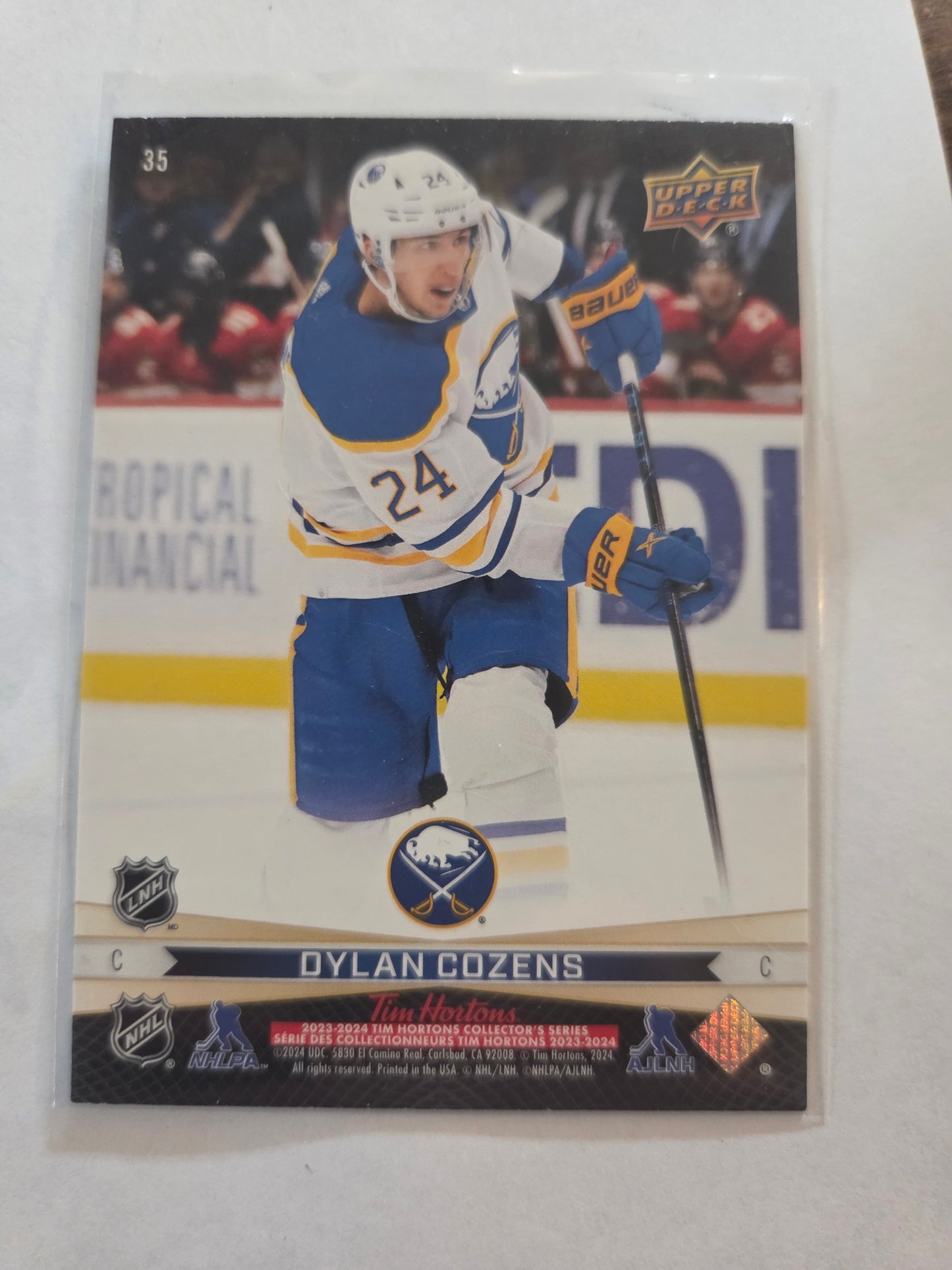 Dylan Cozens/Tage Thompson Tim Hortons Upper Deck #35 [Buffalo Sabres]