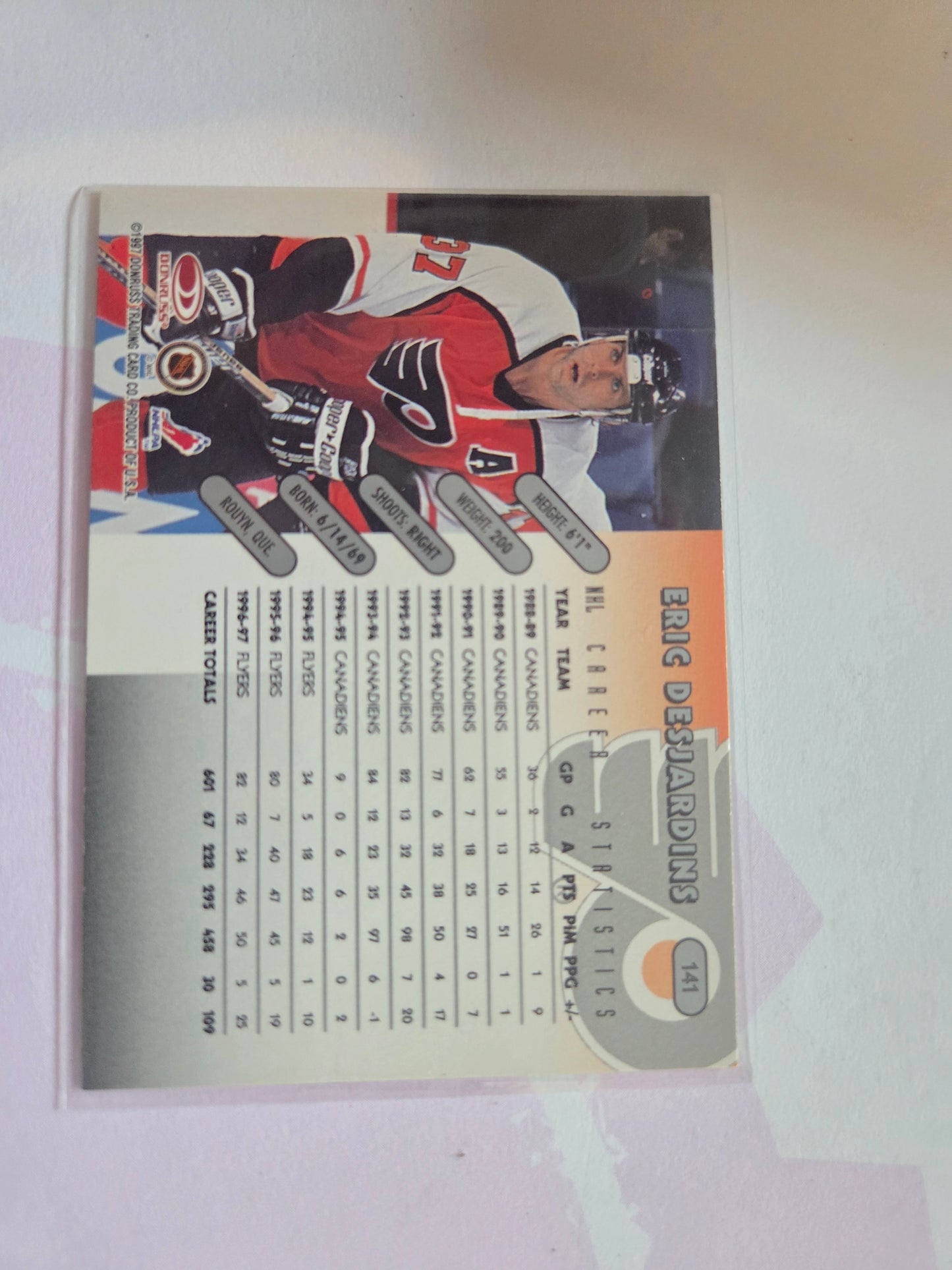 Eric Desjardins Donruss #141 [Philadelphia Flyers]