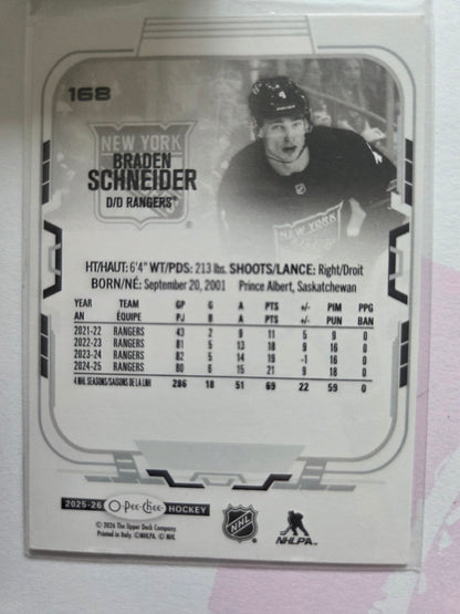 Braden Schneider O-Pee-Chee Hockey #168 [New York Rangers]
