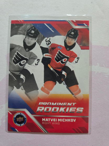 Matvei Michkov Upper Deck National Hockey Card Day Prominent Rookies [Philadelphia Flyers]