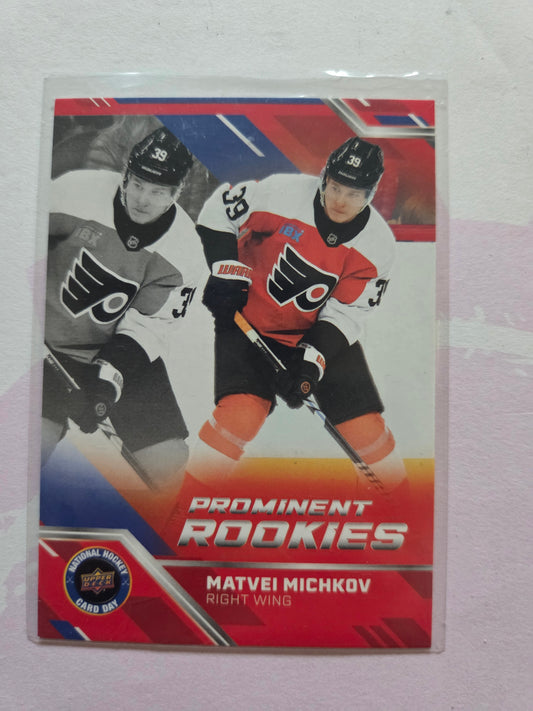 Matvei Michkov Upper Deck National Hockey Card Day Prominent Rookies [Philadelphia Flyers]