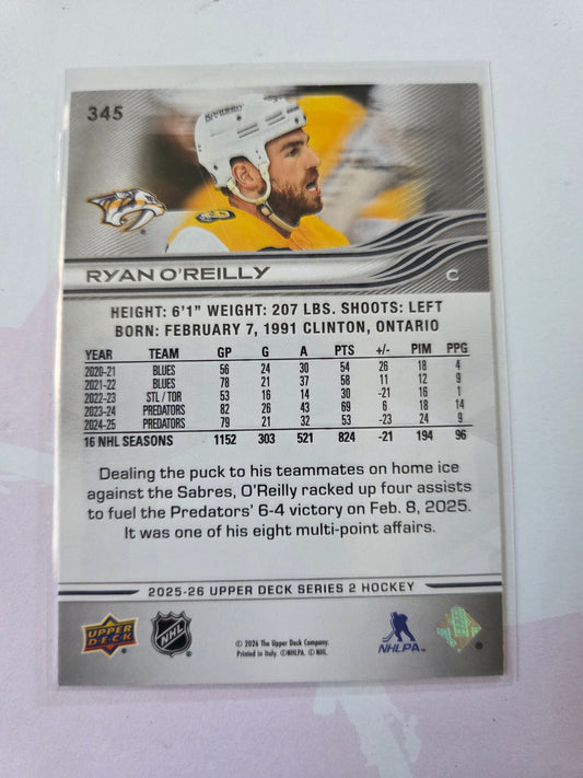 Ryan O'Reilly Upper Deck Series 2 #345 [Nashville Predators]