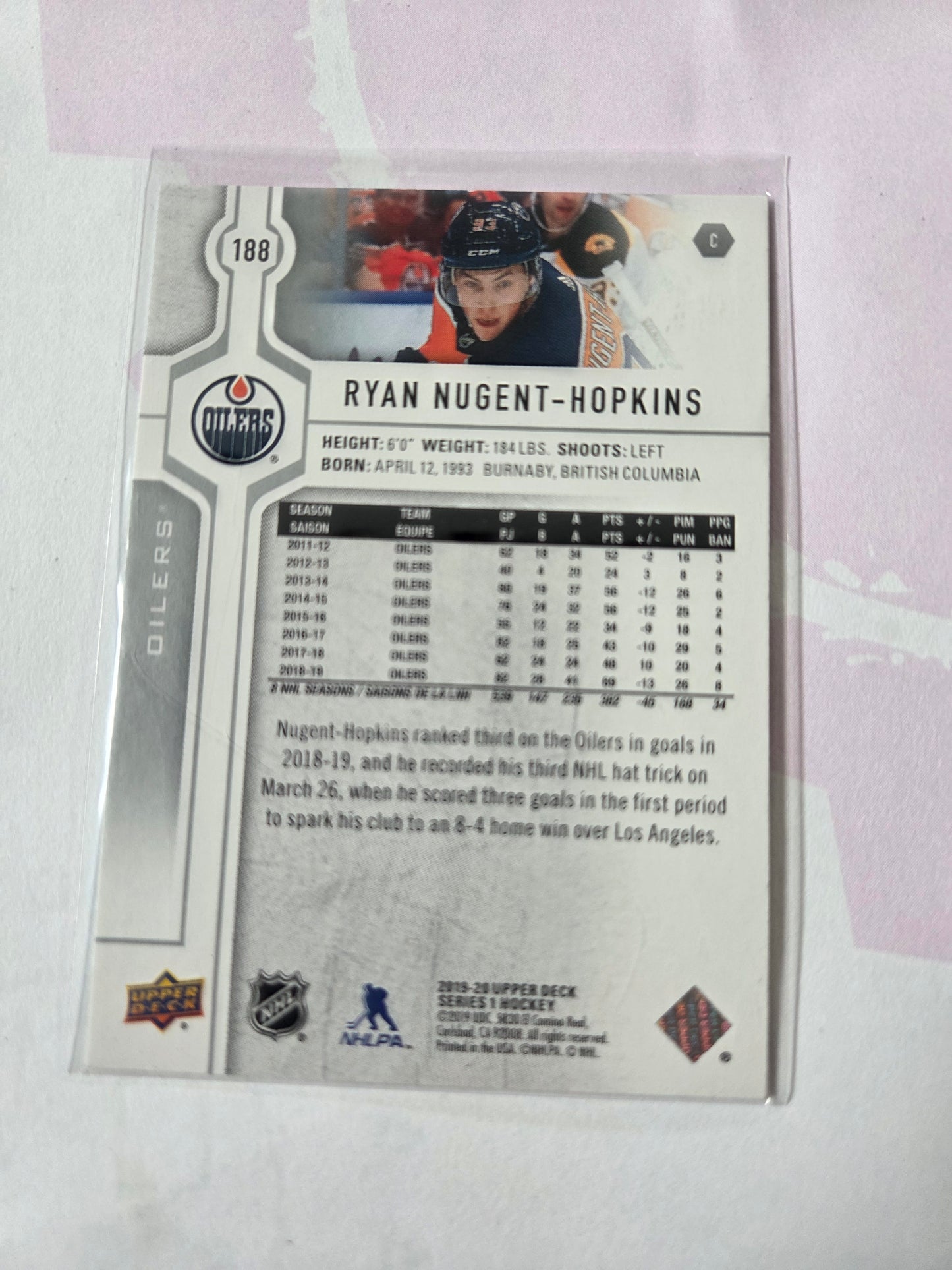 Ryan Nugent-Hopkins Upper Deck Series 1 #188 [Edmonton Oilers]