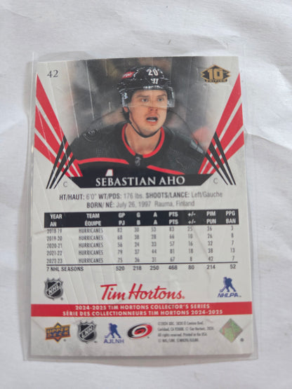 Sebastian Aho Upper Deck 10th Edition #42 [Carolina Hurricanes]