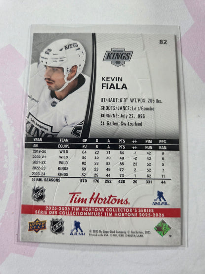 Kevin Fiala Upper Deck Tim Hortons #82 [Los Angeles Kings]
