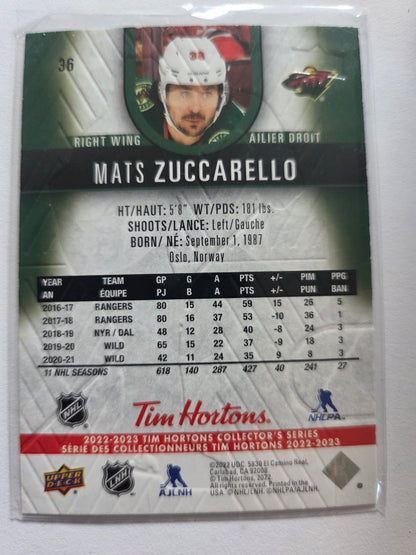 Mats Zuccarello Upper Deck Tim Hortons #36 [Minnesota Wild]