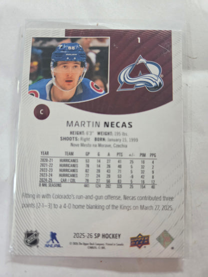 Martin Necas Upper Deck SP Hockey #1 [Colorado Avalanche]