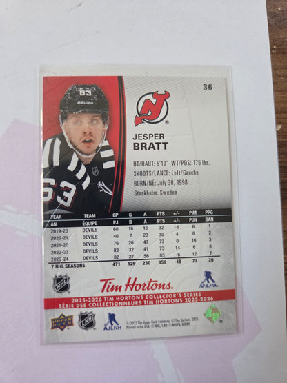 Jesper Bratt Upper Deck Tim Hortons #36 [New Jersey Devils]