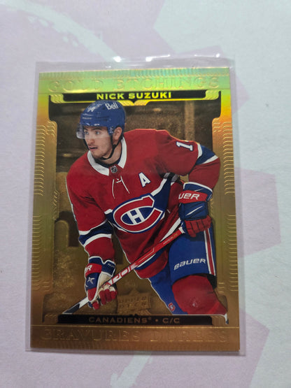 Nick Suzuki Upper Deck Gold Etchings [Montreal Canadians]