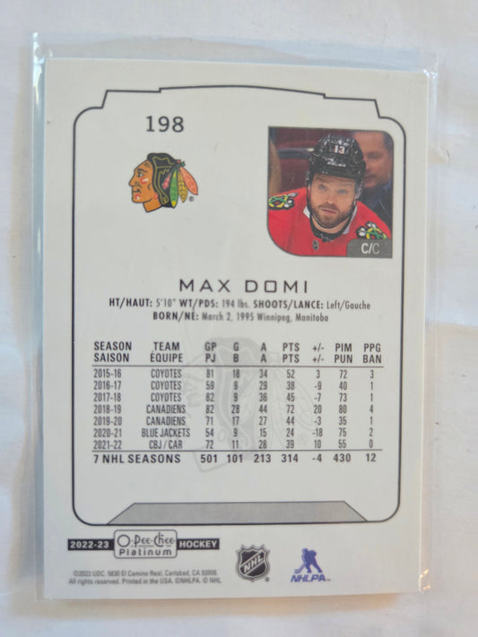 Max Domi O-Pee-Chee Platinum #198 [Chicago Blackhawks]