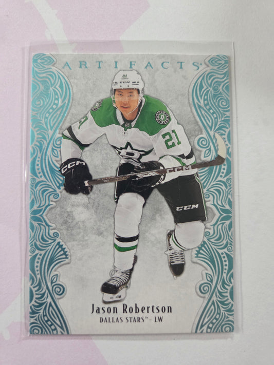 Jason Robertson Sky Blue Artifacts Hockey #86 [Dallas Stars]