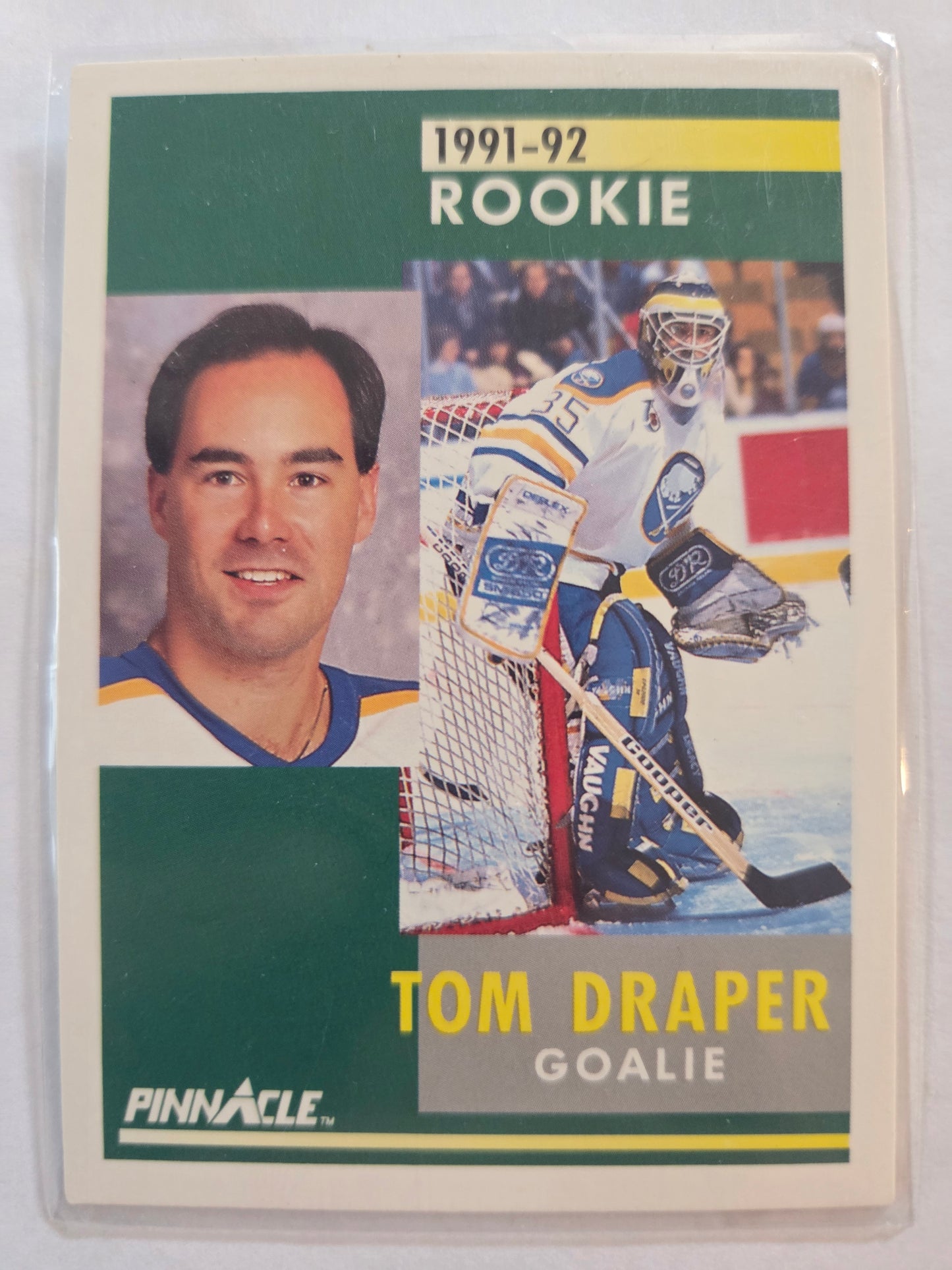 Tom Draper Pinnacle 91/92 Rookie #341 [Buffalo Sabres]