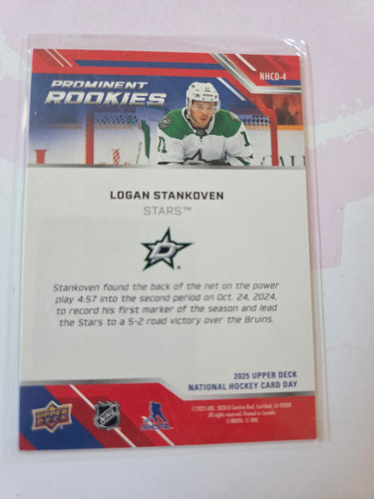 Logan Stankoven Upper Deck National Hockey Card Day Prominent Rookies [Dallas Stars]