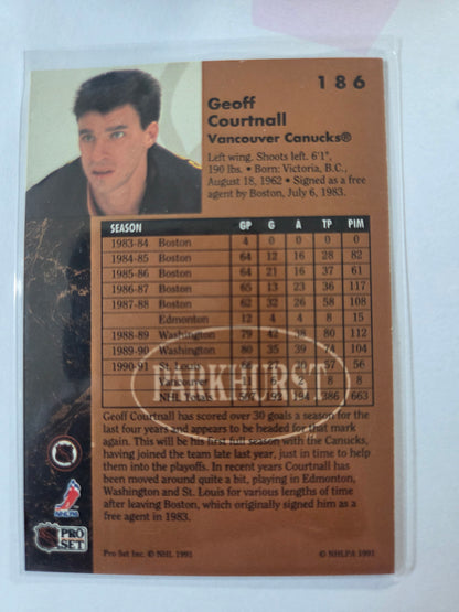 Geoff Courtnall Parkhurst NHL Pro Set #186 [Vancouver Canucks]
