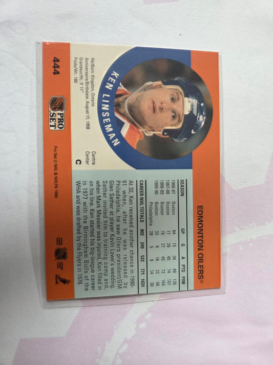 Ken Linseman NHL Pro Set #444 [Edmonton Oilers]