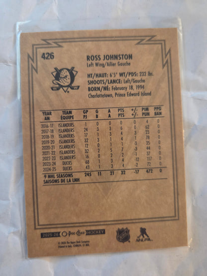 Ross Johnston O-Pee-Chee #426 [Anaheim Ducks]