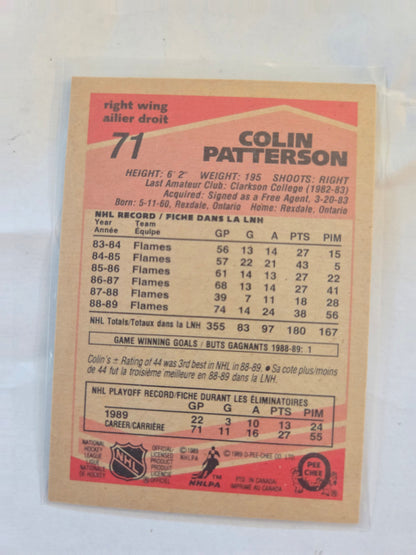 Colin Patterson O-Pee-Chee Hockey #71 [Calgary Flames]