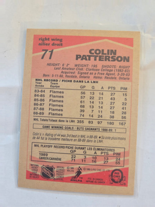 Colin Patterson O-Pee-Chee Hockey #71 [Calgary Flames]