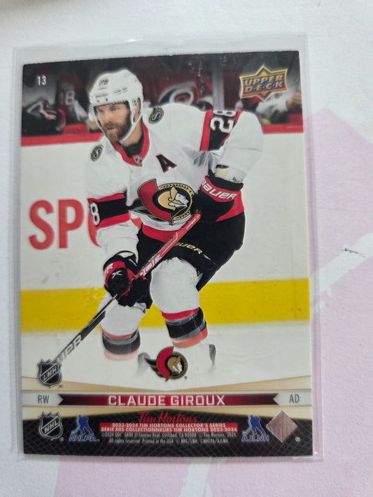 Tim Stützle/Claude Giroux Upper Deck #13 [Ottawa Senators]