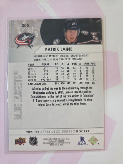 Patrik Laine Upper Deck Series 2 #305 [Columbus Blue Jackets]