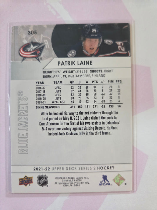 Patrik Laine Upper Deck Series 2 #305 [Columbus Blue Jackets]