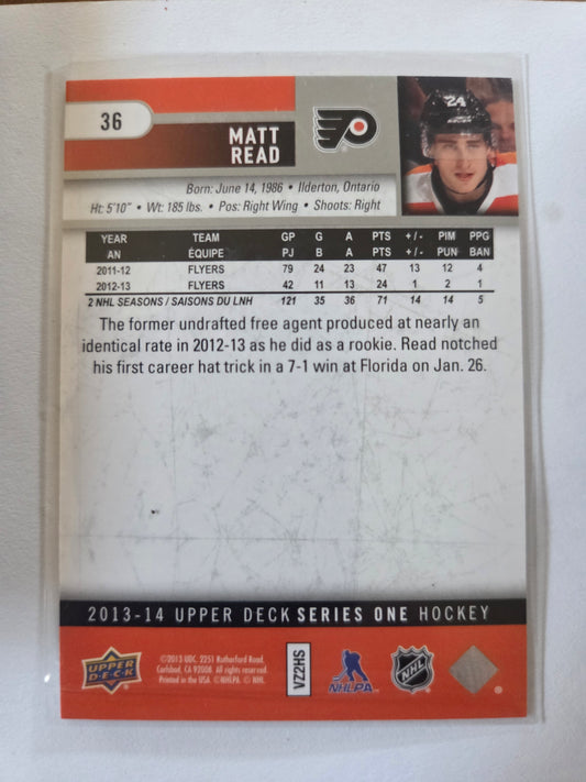 Matt Read Upper Deck Series One Hockey #36 [Philadelphia Flyers]