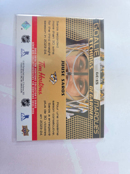 Juuse Saros Upper Deck Gold Etchings [Nashville Predators]