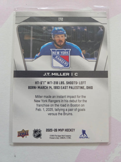 J.T. Miller Upper Deck MVP Hockey #172 [New York Rangers]
