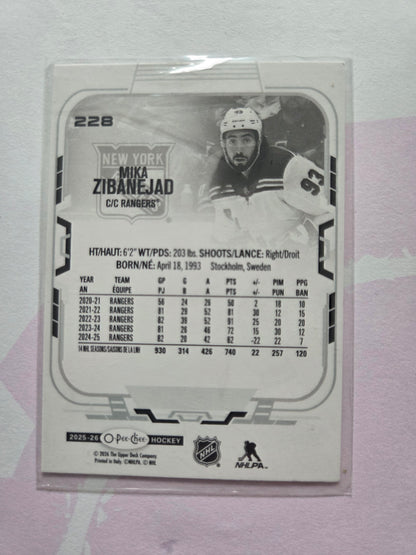 Mika Zibanejad O-Pee-Chee Hockey #228 [New York Rangers]