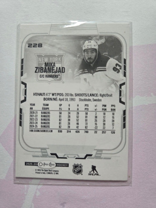 Mika Zibanejad O-Pee-Chee Hockey #228 [New York Rangers]