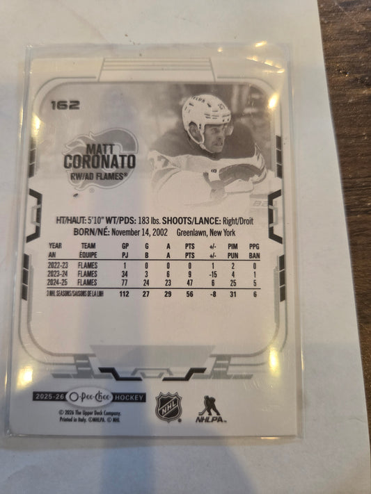 Matt Coronato O-Pee-Chee Hockey #162 [Calgary Flames]