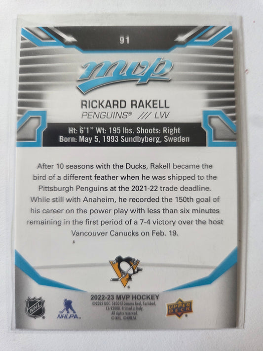 Rickard Rakell Upper Deck Blue MVP Hockey #91 [Pittsburgh Penguins]