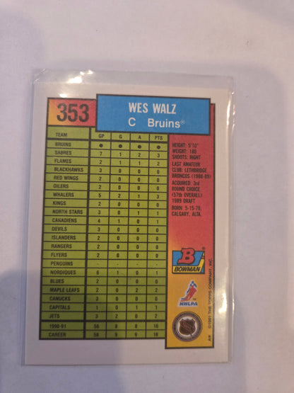 Wes Walz Bowman #353 [Boston Bruins]