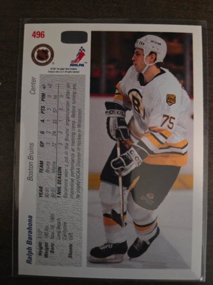 Ralph Barahono Upper Deck #496 [Boston Bruins]